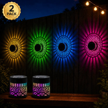 Mandala Outdoor Solar Wall Lights