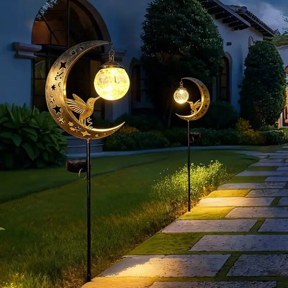 🌙✨Hummingbird Moon Solar Garden Light