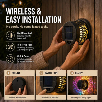 Mandala Outdoor Solar Wall Lights